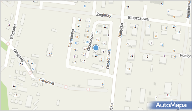 Rowy, Orzechowa, 19, mapa Rowy