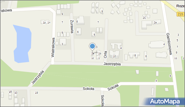 Rozewie, Orla, 1e, mapa Rozewie