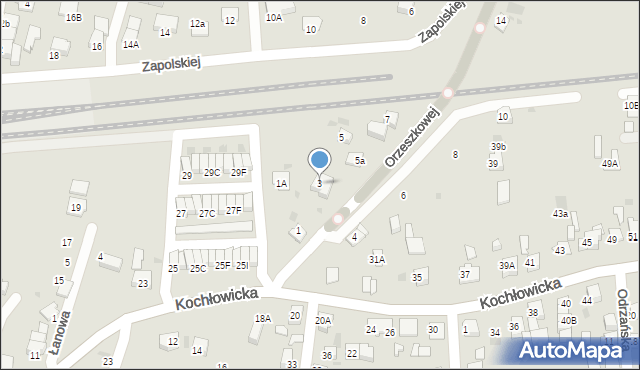 Ruda Śląska, Orzeszkowej Elizy, 3, mapa Rudy Śląskiej