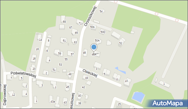 Ruda Śląska, Orzeszkowej Elizy, 48A, mapa Rudy Śląskiej