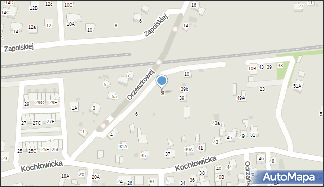 Ruda Śląska, Orzeszkowej Elizy, 8, mapa Rudy Śląskiej