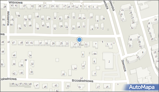 Ruszowice, Orzechowa, 13, mapa Ruszowice