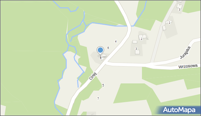 Rybna, Orlej, 8, mapa Rybna