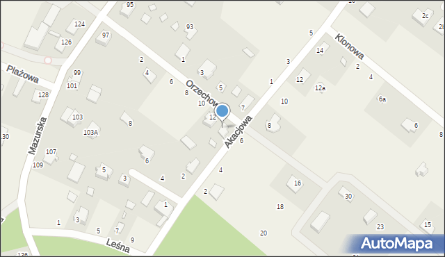 Rydzewo, Orzechowa, 14, mapa Rydzewo