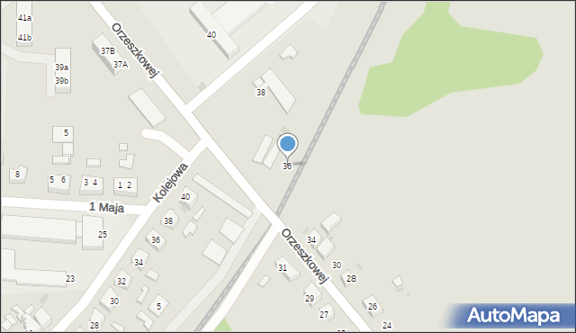 Rzepin, Orzeszkowej Elizy, 36, mapa Rzepin