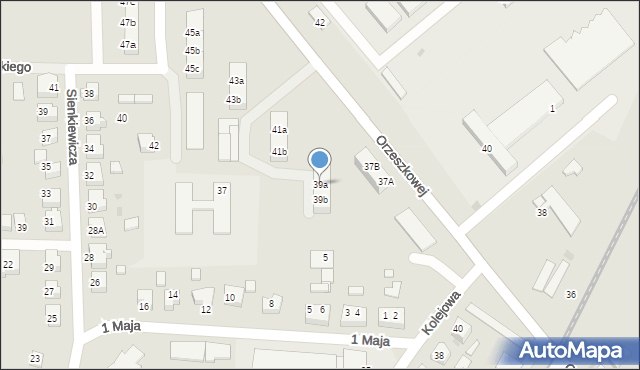 Rzepin, Orzeszkowej Elizy, 39a, mapa Rzepin