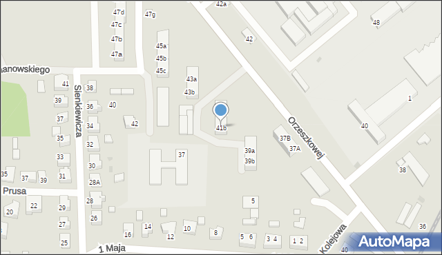 Rzepin, Orzeszkowej Elizy, 41b, mapa Rzepin