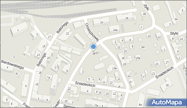 Rzeszów, Orzeszkowej Elizy, 15, mapa Rzeszów