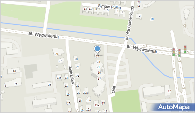 Rzeszów, Orla, 25, mapa Rzeszów