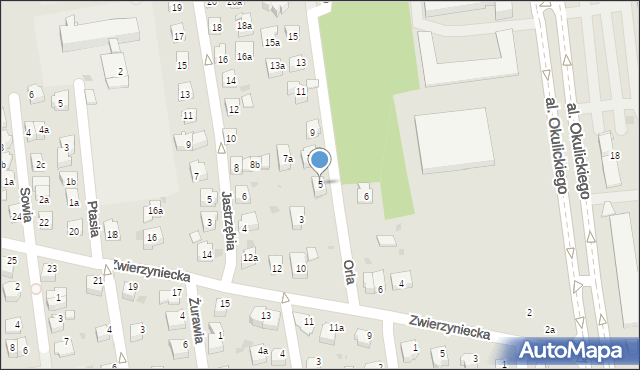 Rzeszów, Orla, 5, mapa Rzeszów