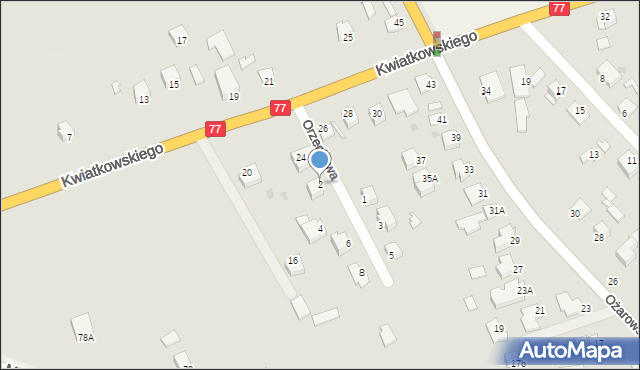 Sandomierz, Orzechowa, 2, mapa Sandomierza