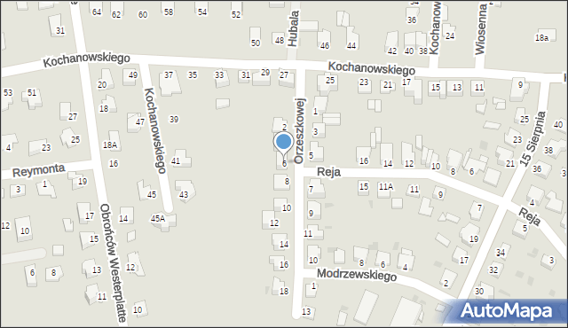 Sandomierz, Orzeszkowej Elizy, 6, mapa Sandomierza