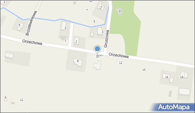 Santocko, Orzechowa, 10, mapa Santocko