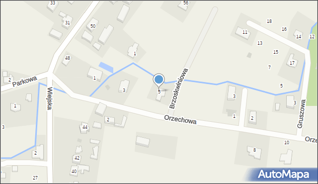 Santocko, Orzechowa, 5, mapa Santocko