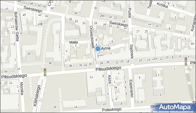 Siedlce, Orzeszkowej Elizy, 2, mapa Siedlce