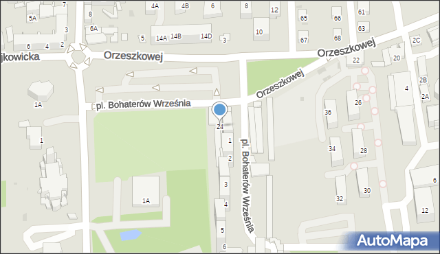 Siemianowice Śląskie, Orzeszkowej Elizy, 24, mapa Siemianowice Śląskie