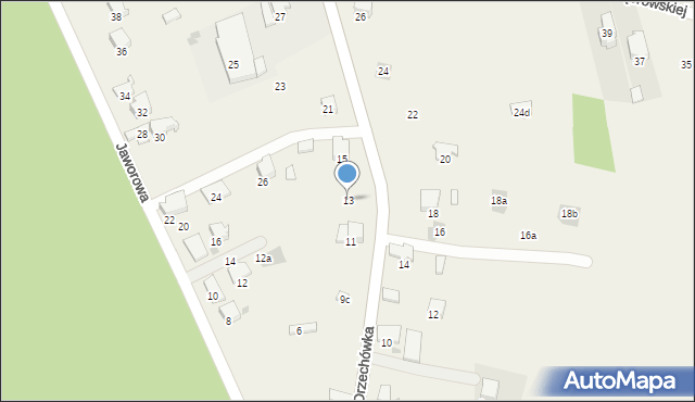 Sieniczno, Orzechówka, 13, mapa Sieniczno