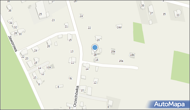 Sieniczno, Orzechówka, 18, mapa Sieniczno