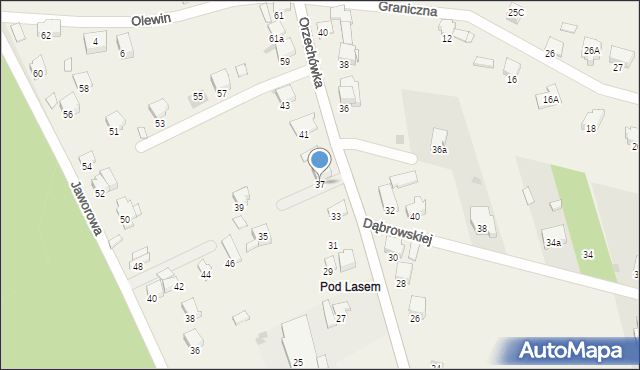 Sieniczno, Orzechówka, 37, mapa Sieniczno