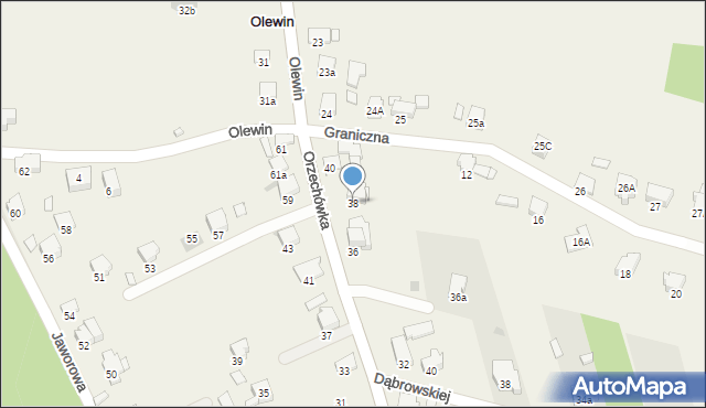 Sieniczno, Orzechówka, 38, mapa Sieniczno