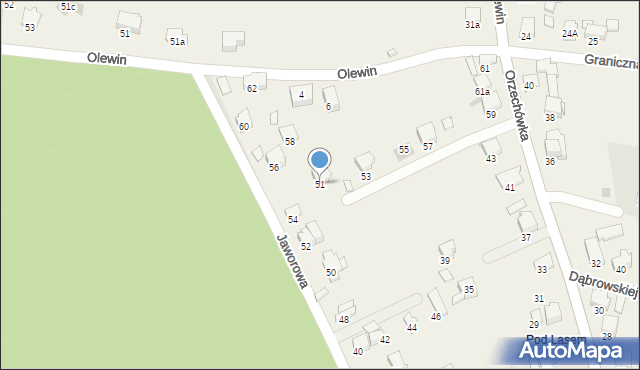 Sieniczno, Orzechówka, 51, mapa Sieniczno