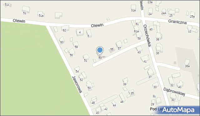 Sieniczno, Orzechówka, 53, mapa Sieniczno