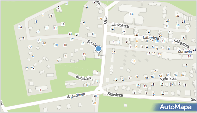 Sieraków, Orla, 4, mapa Sieraków