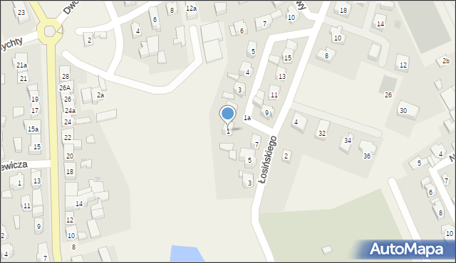 Sierakowice, Orzeszkowej Elizy, 1, mapa Sierakowice