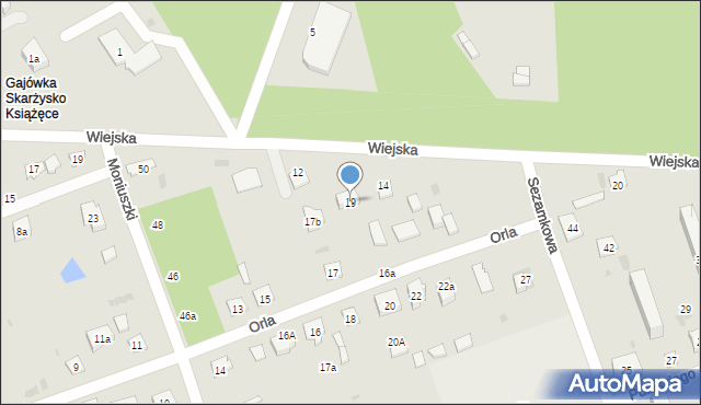Skarżysko-Kamienna, Orla, 19, mapa Skarżysko-Kamienna
