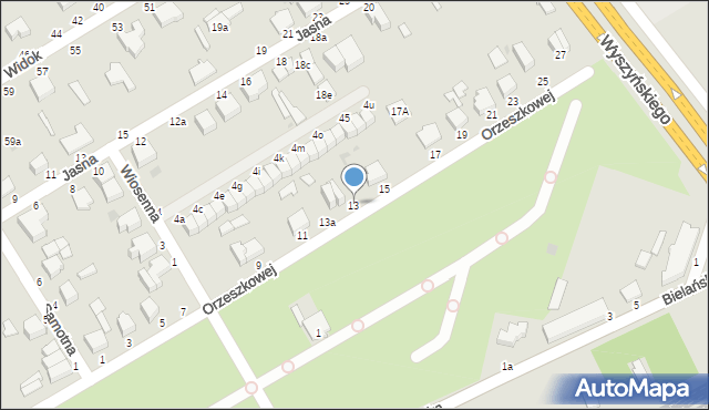 Skierniewice, Orzeszkowej Elizy, 13, mapa Skierniewic