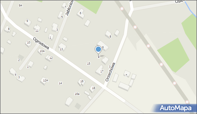 Skórcz, Orzechowa, 4, mapa Skórcz