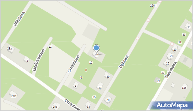 Skórka, Orzechowa, 12, mapa Skórka