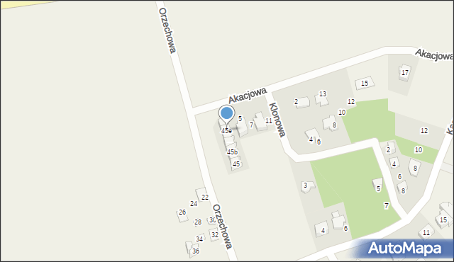 Skorochów, Orzechowa, 45e, mapa Skorochów