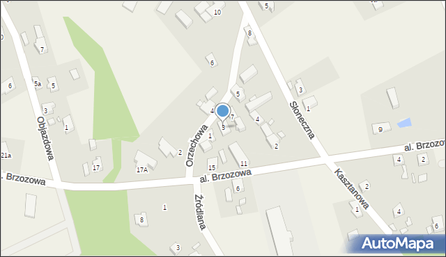 Słone, Orzechowa, 3, mapa Słone