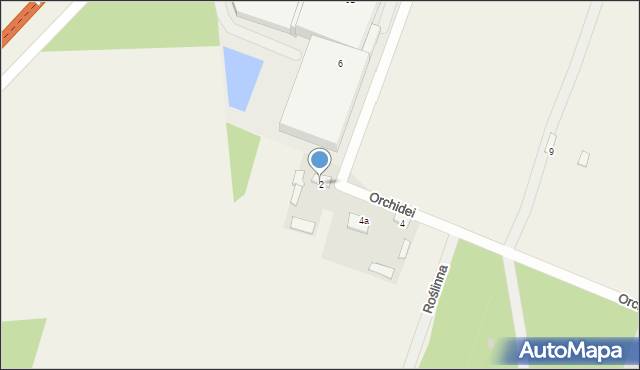 Słubica B, Orchidei, 2, mapa Słubica B