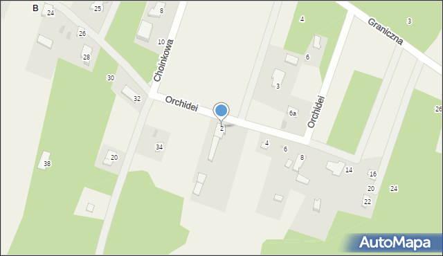 Słubica Dobra, Orchidei, 2, mapa Słubica Dobra