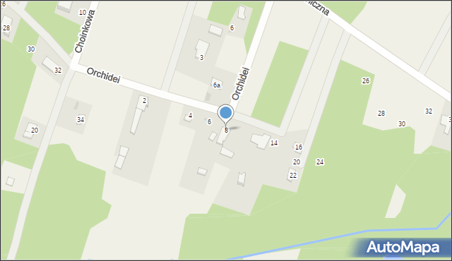 Słubica Dobra, Orchidei, 8, mapa Słubica Dobra