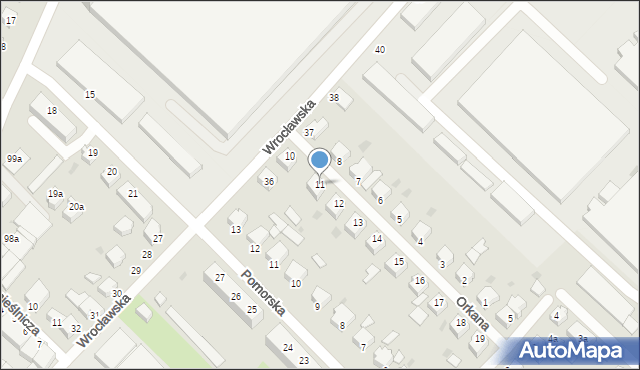 Słupsk, Orkana Władysława, 11, mapa Słupska