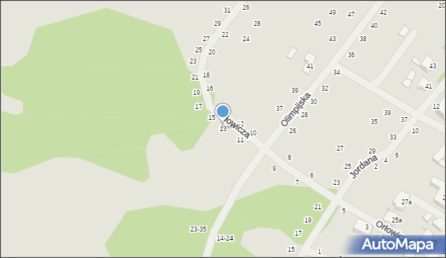 Słupsk, Orłowicza Mieczysława, 13, mapa Słupska