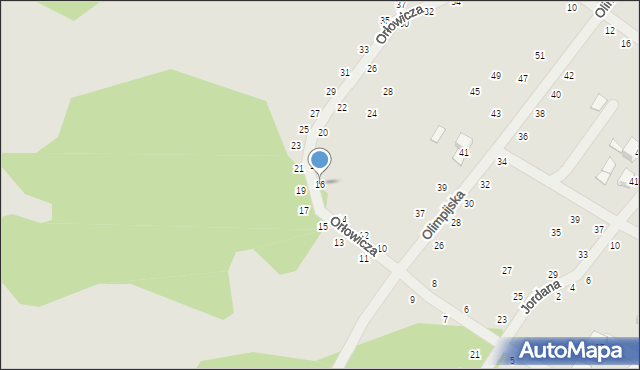 Słupsk, Orłowicza Mieczysława, 16, mapa Słupska