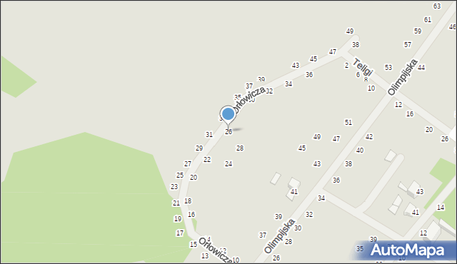 Słupsk, Orłowicza Mieczysława, 26, mapa Słupska