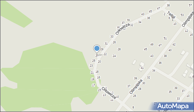 Słupsk, Orłowicza Mieczysława, 27, mapa Słupska