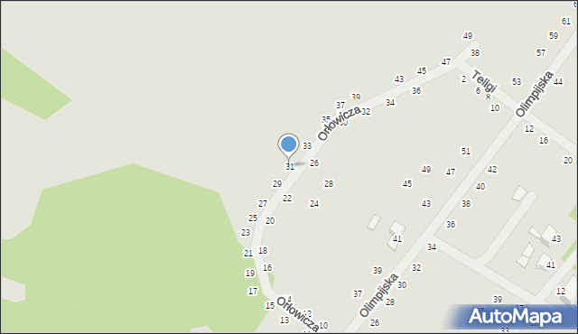 Słupsk, Orłowicza Mieczysława, 31, mapa Słupska