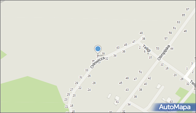 Słupsk, Orłowicza Mieczysława, 37, mapa Słupska