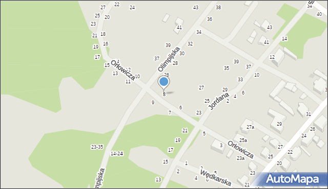 Słupsk, Orłowicza Mieczysława, 8, mapa Słupska