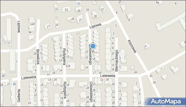 Słupsk, Orłowskiego Wiktora, prof., 13, mapa Słupska