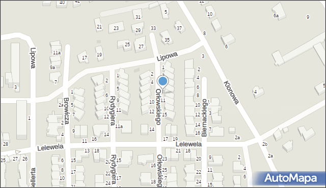 Słupsk, Orłowskiego Wiktora, prof., 9, mapa Słupska