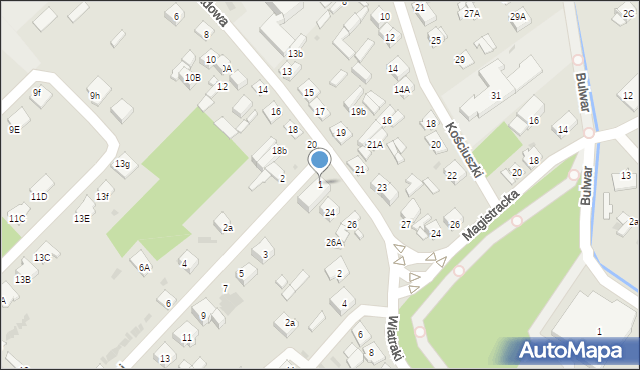 Sokołów Podlaski, Orzeszkowej Elizy, 1, mapa Sokołów Podlaski