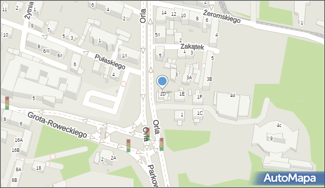 Sosnowiec, Orla, 1D, mapa Sosnowca