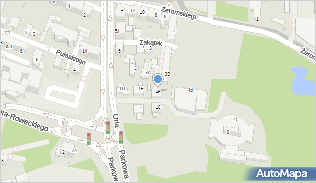 Sosnowiec, Orla, 1F, mapa Sosnowca
